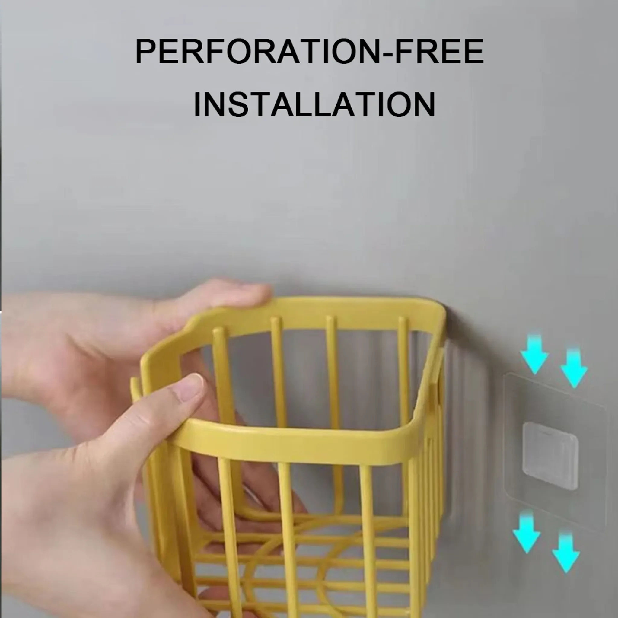 Toilettenpapierhalter über dem Spülkasten – Blau